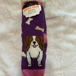 Sherpa Theme Dog Socks  NWT OS